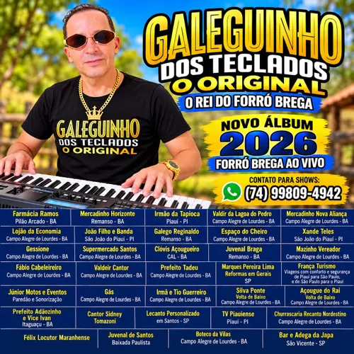 Baixar CDs de Forró – Galeguinho Dos Teclados O Original – O Rei Do Forró Brega ( Novo Álbum 2026 ) Download GALEGUINHO DOS TECLADOS O ORIGINAL – O REI DO FORRÓ BREGA ( NOVO ÁLBUM 2026 )